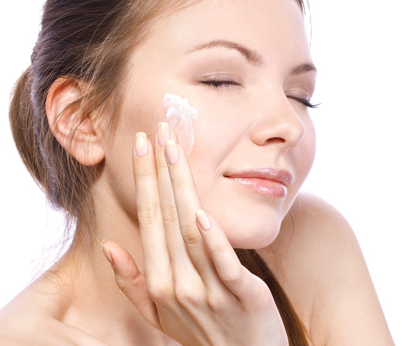 applying cream